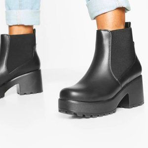 Block Heel Chunky Chelsea Boot